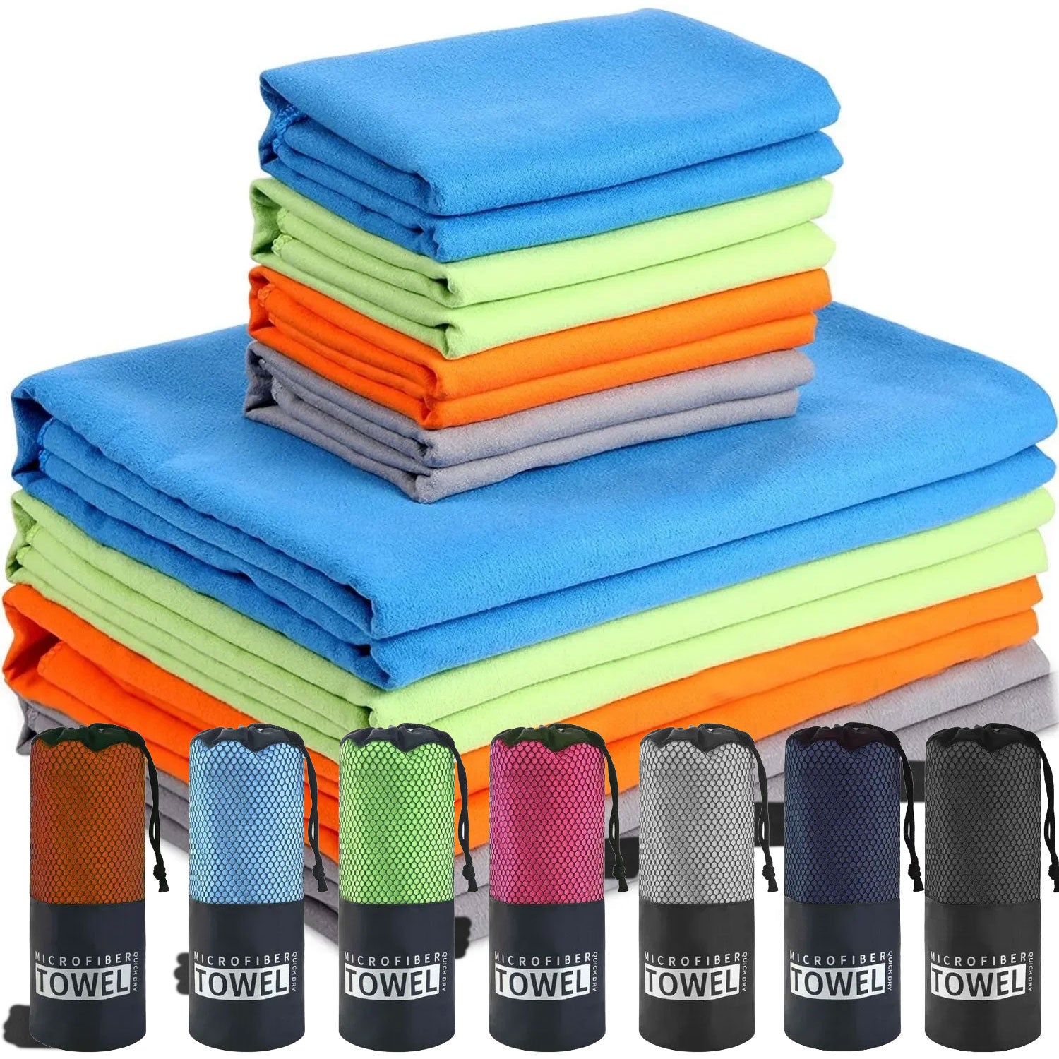 Super Soft & Quick-Dry Microfiber Towel – The Perfect Travel, Sports, & Gym Companion